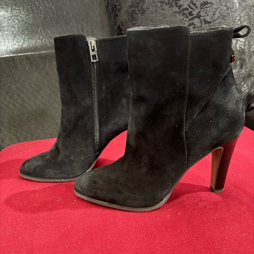 Coach Jemma Black Suede Ankle Booties